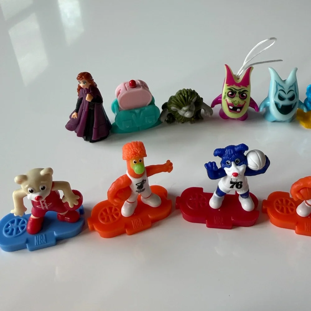 Colorful Kinder Surprise & Mix Toys Lot - 58 Animals Figurine Set
